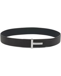 Tom Ford - "T Icon" Reversible Leather Belt - Lyst