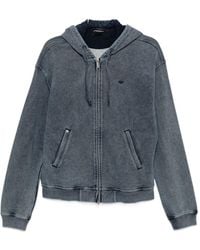 Emporio Armani - Logo Cotton Hoodie - Lyst