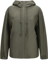 Bottega Veneta - Lightweight Nappa Leather Jacket With Intrecciato Hood - Lyst
