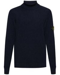 Stone Island - Wool Turtleneck Sweater - Lyst
