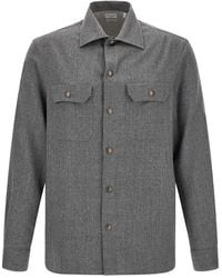 Brunello Cucinelli - Flannel Overshirt - Lyst