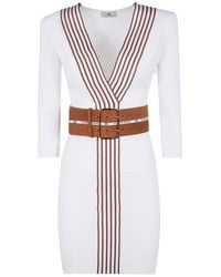 Elisabetta Franchi - Mini Knit Dress - Lyst