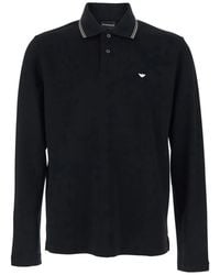 Emporio Armani - Logo Cotton Polo Shirt - Lyst
