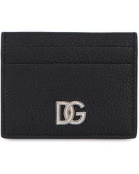 Dolce & Gabbana - Dolce & Gabbana Calfskin Card Holder With Logo - Lyst