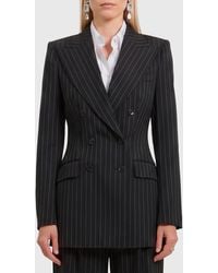 Dolce & Gabbana - Double-Breasted Chalk Stripe Jacket - Lyst