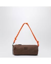 Miu Miu - Embroidered Logo Shoulder Bag - Lyst