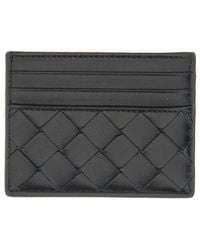 Bottega Veneta - Card Case Woven Leather Lambskin Wallets & Purses - Lyst
