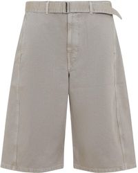 Lemaire - Relaxed-Fit Shorts With Belted Waist - Lyst