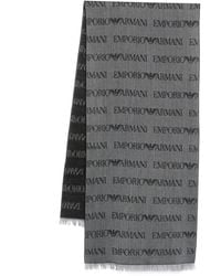 Emporio Armani - Wool Blend Scarf - Lyst