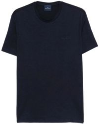Paul & Shark - Paul & Shark Cotton T-Shirt With Tone-On-Tone Logo Embroidery - Lyst