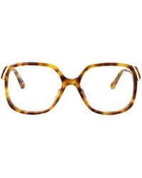 Chloé - Havana--Transparent Acetate Glasses - Lyst