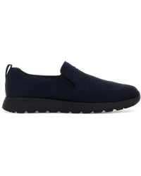 Prada - Dark Jersey Slip Ons - Lyst