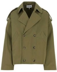 Loewe - Cotton Trench Coat - Lyst
