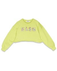 MSGM - Cropped Sweatshirt - Lyst