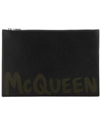 McQueen - Leather Clutch - Lyst