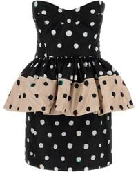 Fendi - Printed Taffeta Mini Dress - Lyst