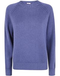 Rossopuro - Long Sleeved Round Neck Sweater - Lyst
