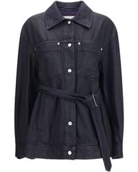 Dries Van Noten - Cropped Cotton Jacket With Belt - Lyst