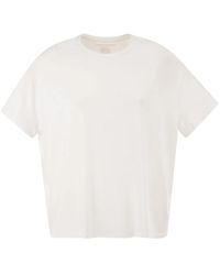 Majestic - Stretch Viscose T-Shirt With Round Neckline - Lyst