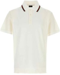 Gucci - Short-Sleeved Polo With Web Band - Lyst