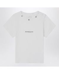 Givenchy - Cotton T-Shirt With Embroidered Logo - Lyst
