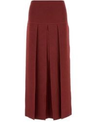 Alaïa - Alaia Tyrian Stretch Viscose Blend Skirt - Lyst