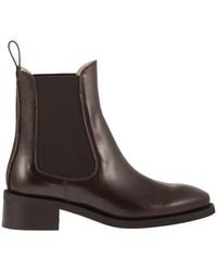 Fabiana Filippi - Leather Chelsea Ankle Boots With Low Heel - Lyst