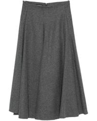 Susanne Bommer - Wool Midi Skirt - Lyst