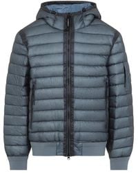 C.P. Company - C.P.Company Orionblue Shell Hooded Lens Down Jacket - Lyst