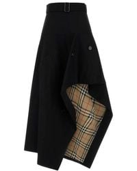 Burberry - Gabardine Skirt - Lyst