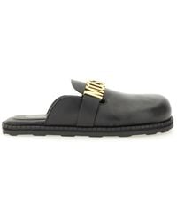 Moschino - Sabot With Logo Lettering - Lyst