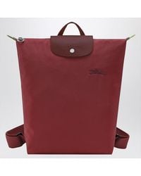 Longchamp - Pomegranate-Coloured M Le Pliage Backpack - Lyst