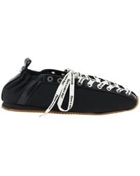 Ganni - Lace-Up Ballet Flats - Lyst