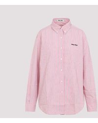 Miu Miu - Cotton Shirt - Lyst