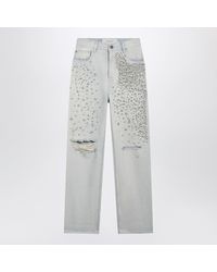 Golden Goose - Light Jeans With Cabochon Crystals - Lyst