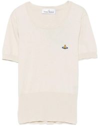 Vivienne Westwood - Bea Orb-Embroidered Short-Sleeve Top - Lyst