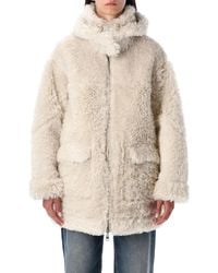 Urbancode - Reversible Faux Fur Coat With Hood - Lyst