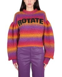 ROTATE BIRGER CHRISTENSEN - Knit Puff-sleeve Jumper - Lyst