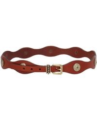 Etro - Leather Belt With Jewel Studs - Lyst