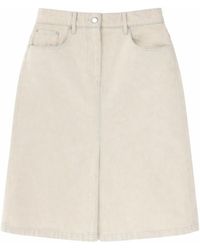 A.P.C. - Solid Midi Skirt - Lyst