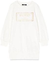 Balmain - Sweatshirt Logo Dress - Lyst