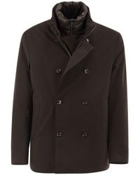 Montecore - Double-Breasted Technical Fabric Jacket With Detachable Inner Bib - Lyst