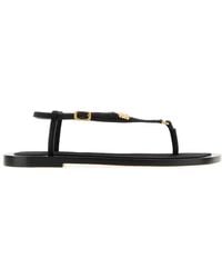 Balenciaga - Leather Riva Thong Sandals - Lyst