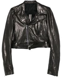 Rick Owens - Cropped "Luke" S Stooges Leather Jacket - Lyst