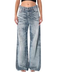 DIESEL - 1966 D-Sire Light Wide-Leg Jeans - Lyst