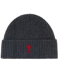 Ami Paris - Quota -Beanie With Contrasted De Coeur - Lyst