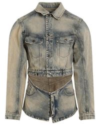 Egonlab - Cutout Denim Jacket - Lyst