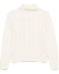 Herno - Cable-Knit Roll-Neck Sweater - Lyst