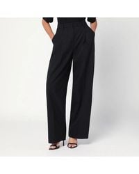 THE LATEST - Wide-Leg Wool Blend Trousers - Lyst