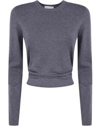 Semicouture - "Kristy" Naked Back Round Neck Sweater - Lyst